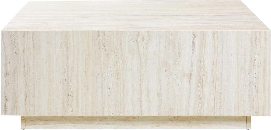 SalesFever Salontafel Almería Couchtisch: Beistelltisch mit Schwebe-Effekt vierkant 90x90 cm in marmerlook gefolieerd - Foto 2