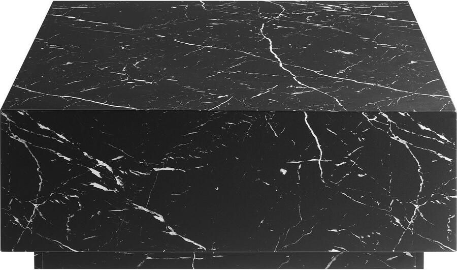 SalesFever Salontafel Almería Couchtisch: Beistelltisch mit Schwebe-Effekt vierkant 90x90 cm in marmerlook gefolieerd - Foto 8