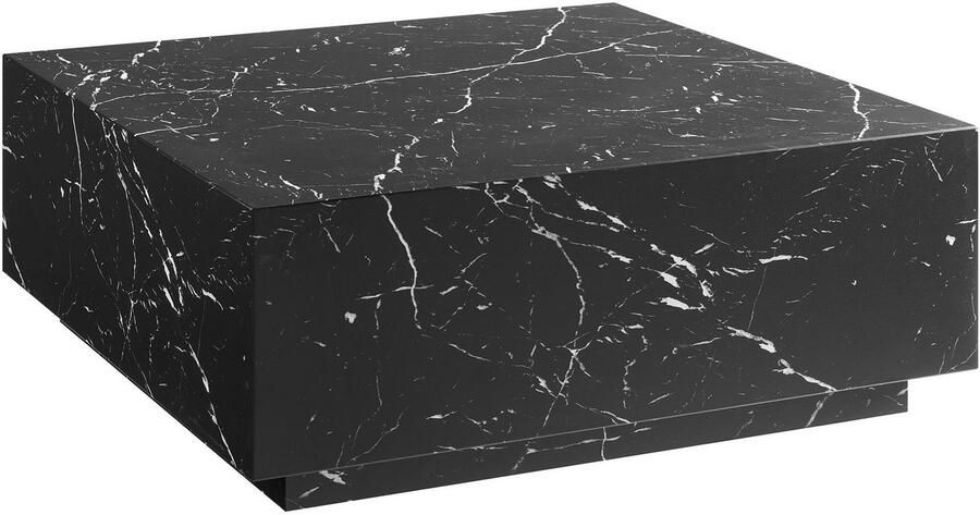 SalesFever Salontafel Almería Couchtisch: Beistelltisch mit Schwebe-Effekt vierkant 90x90 cm in marmerlook gefolieerd - Foto 9
