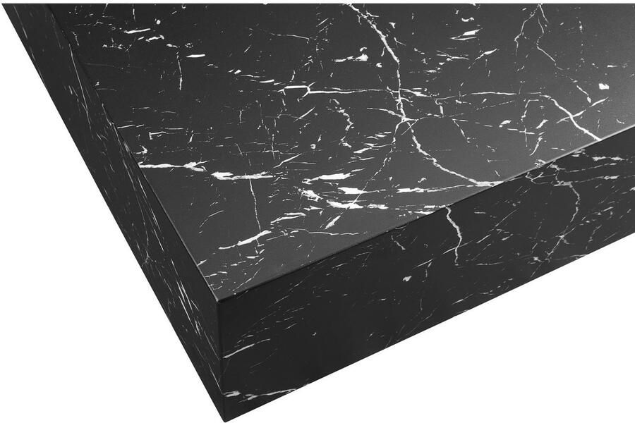 SalesFever Salontafel Almería Couchtisch: Beistelltisch mit Schwebe-Effekt vierkant 90x90 cm in marmerlook gefolieerd - Foto 7