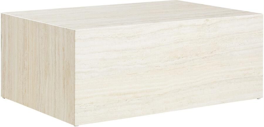 SalesFever Salontafel Almeria Couchtisch: Stilvoller Beistelltisch 90 60 cm rechthoekig 90x60 cm in marmerlook gefolieerd - Foto 3