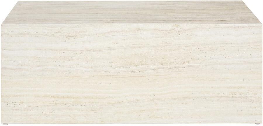 SalesFever Salontafel Almeria Couchtisch: Stilvoller Beistelltisch 90 60 cm rechthoekig 90x60 cm in marmerlook gefolieerd - Foto 2