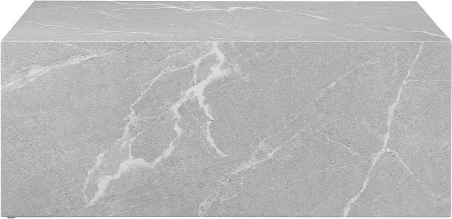 SalesFever Salontafel Almeria Couchtisch: Stilvoller Beistelltisch 90 60 cm rechthoekig 90x60 cm in marmerlook gefolieerd - Foto 2