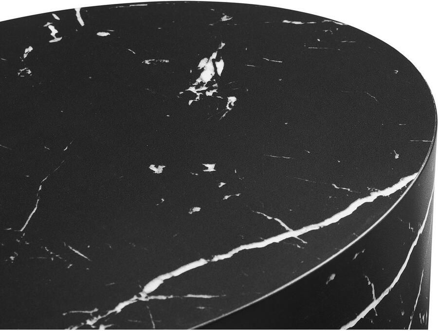 SalesFever Salontafel Almeria Stilvoller Couch- und Beistelltisch ovaal in marmerlook gefolieerd (2 stuks) - Foto 2