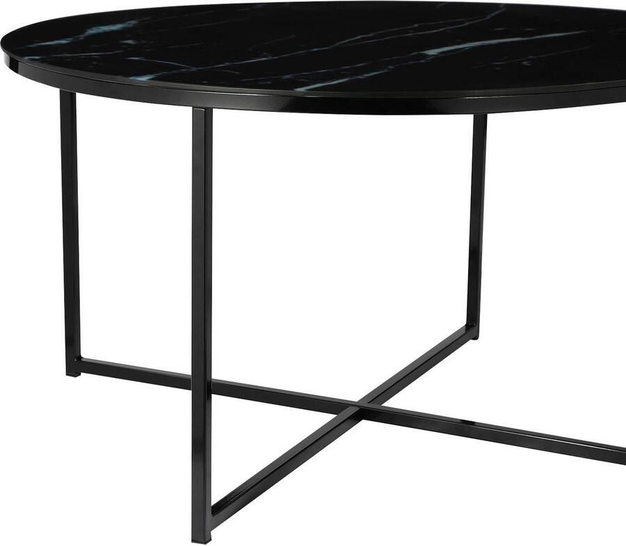 SalesFever Salontafel Caorle salontafel in elegante stijl Elegant design met marmerlook-tafelblad - Foto 3