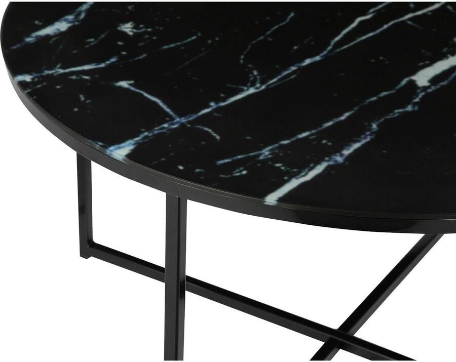 SalesFever Salontafel Caorle salontafel in elegante stijl Elegant design met marmerlook-tafelblad - Foto 6