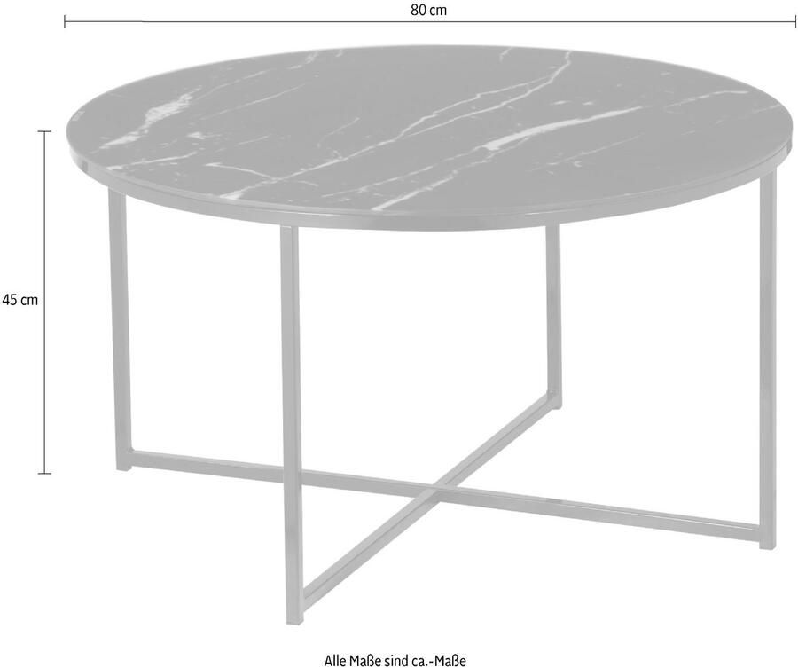 SalesFever Salontafel Caorle Couchtisch im eleganten Stil Tafelblad in marmerlook - Foto 2