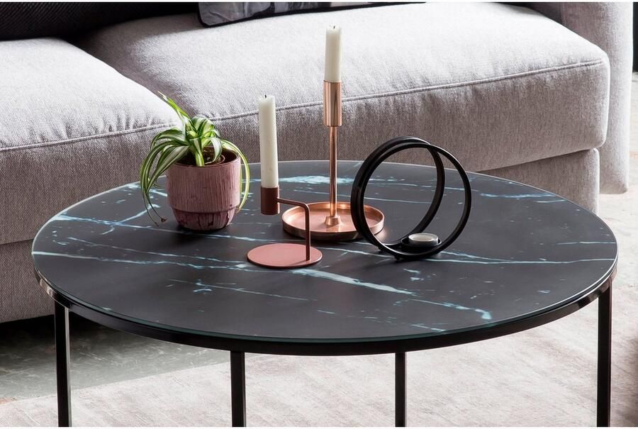 SalesFever Salontafel Caorle salontafel in elegante stijl Elegant design met marmerlook-tafelblad - Foto 7