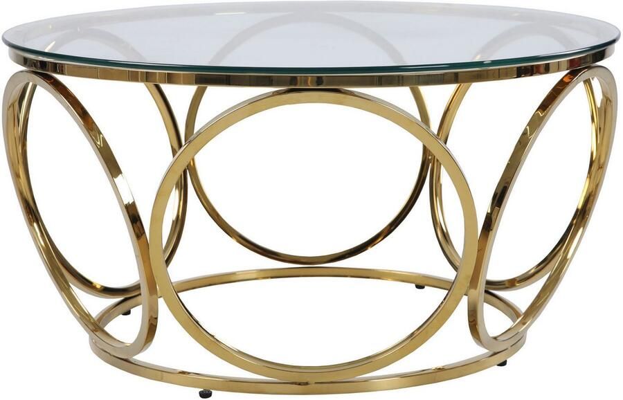 SalesFever Salontafel Couchtisch im eleganten Stil met designframe van roestvrij staal - Foto 10