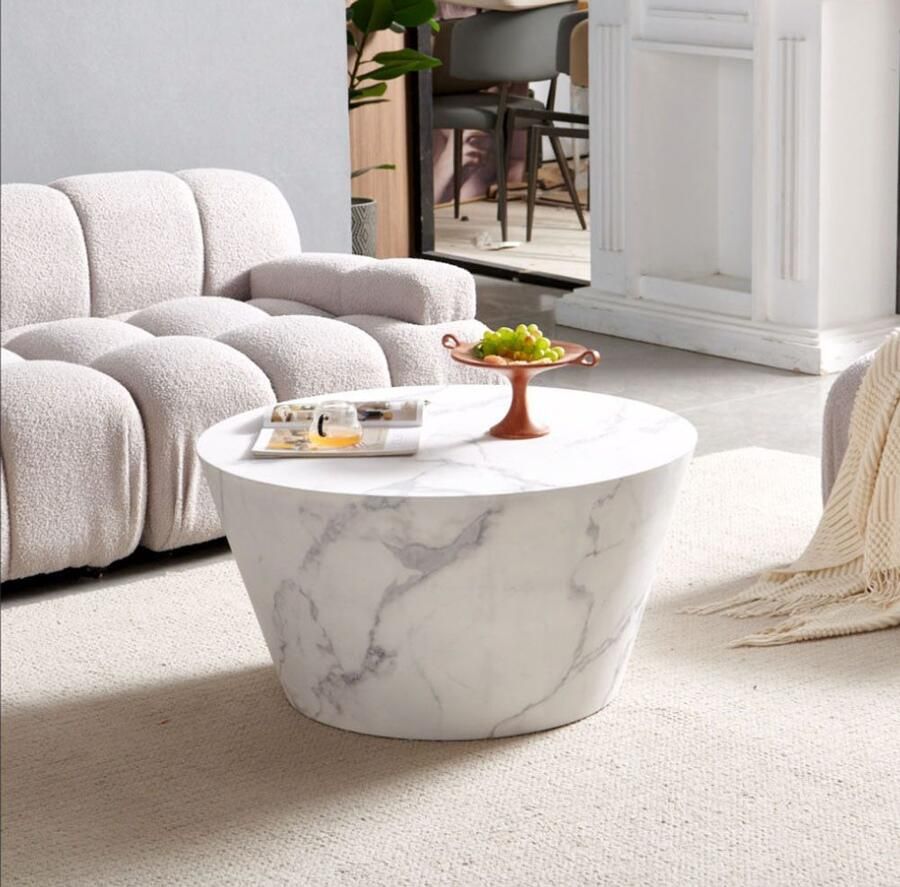 SalesFever Salontafel Couchtisch im minimalistischen Stil gefolieerd in marmerlook (1 stuk) - Foto 5