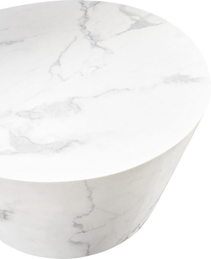 SalesFever Salontafel Couchtisch im minimalistischen Stil gefolieerd in marmerlook (1 stuk) - Foto 3