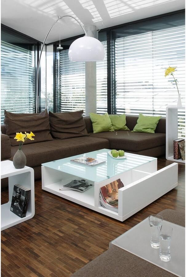 SalesFever Salontafel Couchtisch im skandinavischen Stil Met opzij tijdschriftenvak