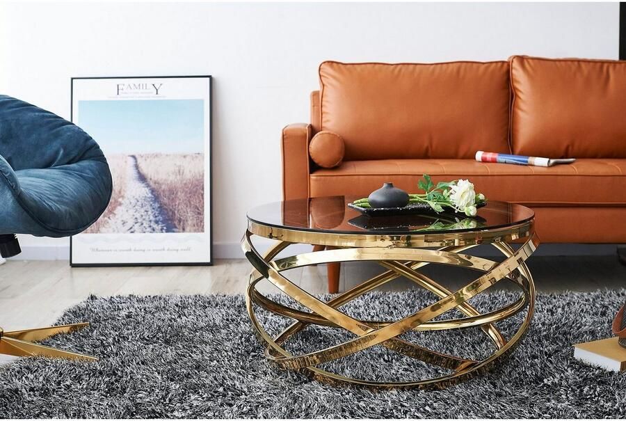 SalesFever Salontafel Couchtisch im trendigen Look Frame gemaakt van roestvrij edelstaal - Foto 7