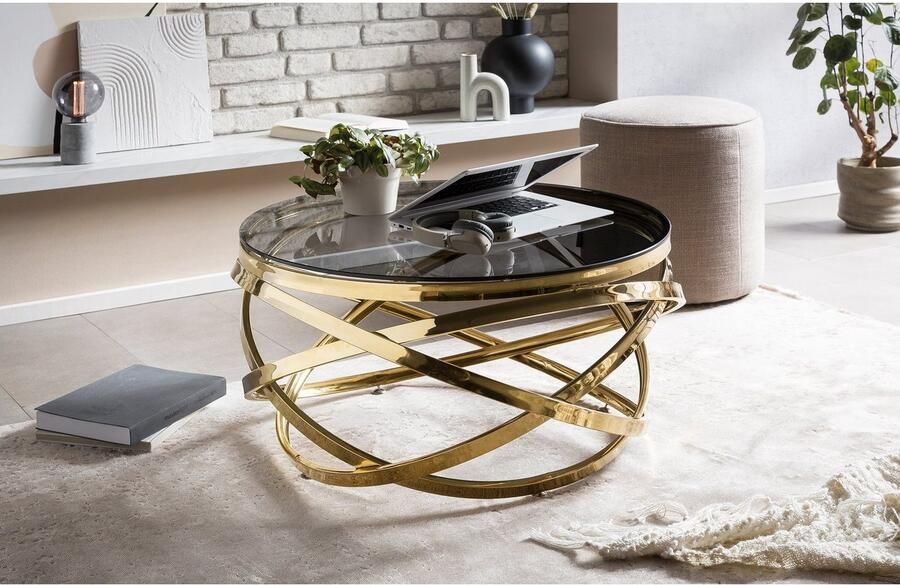 SalesFever Salontafel Couchtisch im trendigen Look Frame gemaakt van roestvrij edelstaal - Foto 20