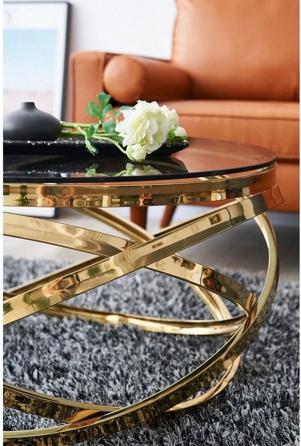 SalesFever Salontafel Couchtisch im trendigen Look Frame gemaakt van roestvrij edelstaal - Foto 4