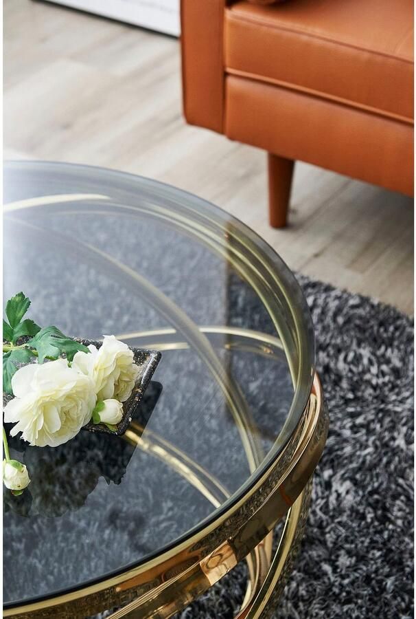 SalesFever Salontafel Couchtisch im trendigen Look Frame gemaakt van roestvrij edelstaal - Foto 6