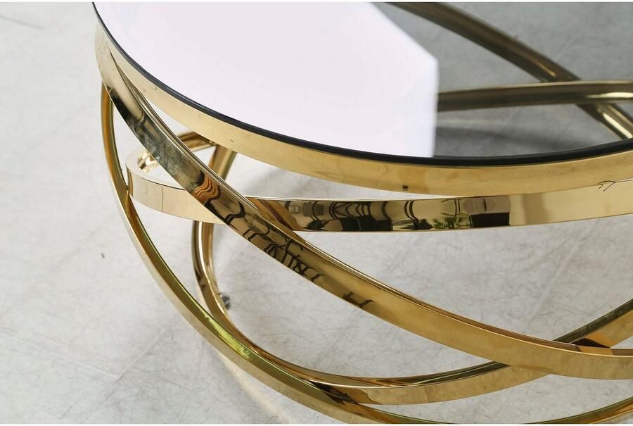 SalesFever Salontafel Couchtisch im trendigen Look Frame gemaakt van roestvrij edelstaal - Foto 13