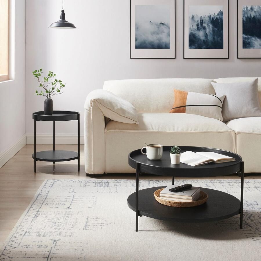 SalesFever Salontafel Couchtisch im stilvollen Look met 2 planken (1 stuk) - Foto 2