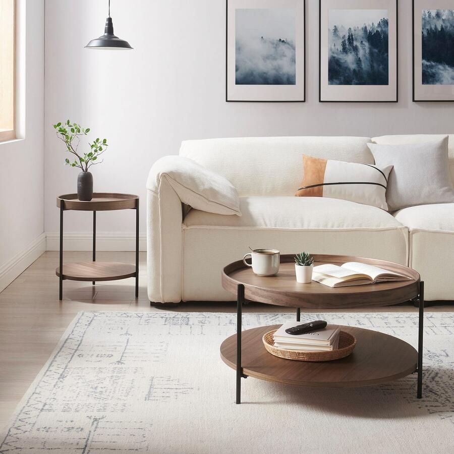 SalesFever Salontafel Couchtisch in stilvoller Optik met elk 2 opbergruimtes (set 2 stuks)