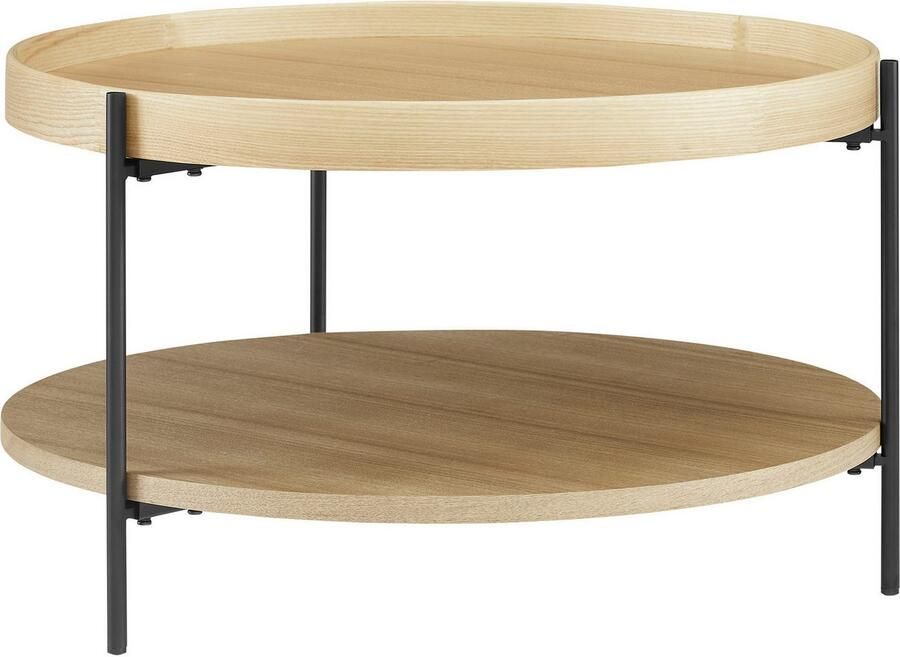 SalesFever Salontafel Couchtisch in stilvoller Optik met elk 2 opbergruimtes (set 2 stuks) - Foto 5