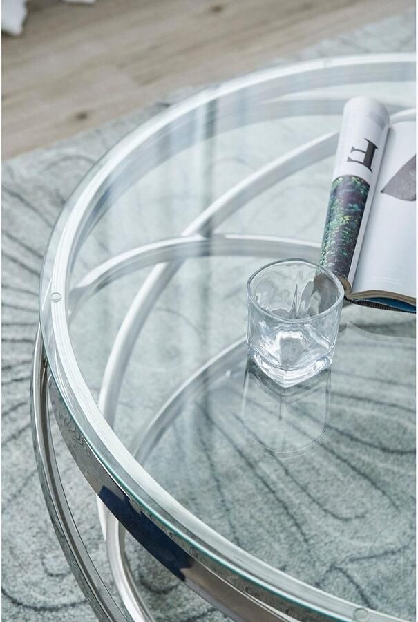 SalesFever Salontafel Couchtisch perfekt für gemütliche Abende Frame gemaakt van roestvrij edelstaal - Foto 3