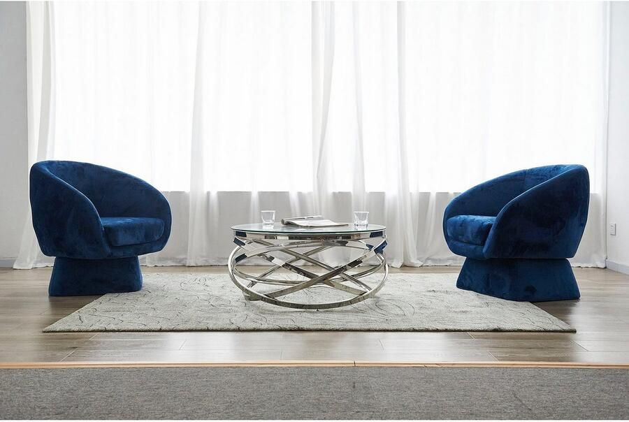 SalesFever Salontafel Couchtisch perfekt für gemütliche Abende Frame gemaakt van roestvrij edelstaal - Foto 7