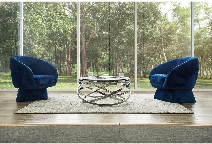 SalesFever Salontafel Couchtisch perfekt für gemütliche Abende Frame gemaakt van roestvrij edelstaal - Foto 2