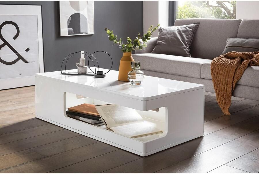 SalesFever Salontafel Couchtisch: Praktischer Stil für Ihr Wohnzimmer Opzij uitsparingen - Foto 2