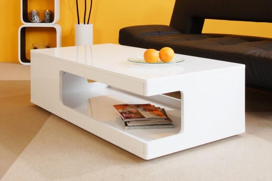 SalesFever Salontafel Couchtisch: Praktischer Stil für Ihr Wohnzimmer Opzij uitsparingen - Foto 4