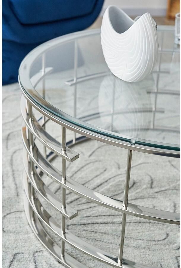 SalesFever Salontafel Couchtisch: Stil und Funktionalität Frame gemaakt van roestvrij edelstaal - Foto 2