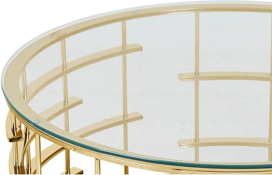 SalesFever Salontafel Couchtisch: Stil und Funktionalität Frame gemaakt van roestvrij edelstaal - Foto 2