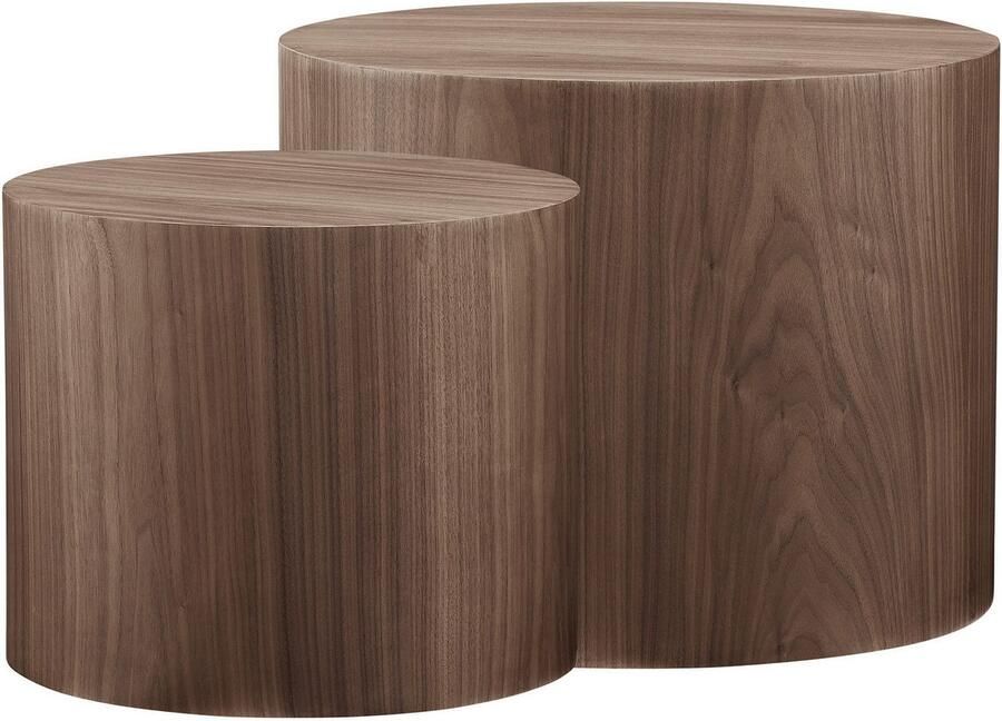 SalesFever Salontafel Couchtisch: Stilvoller Mittelpunkt met houtfineer (2 stuks) - Foto 2
