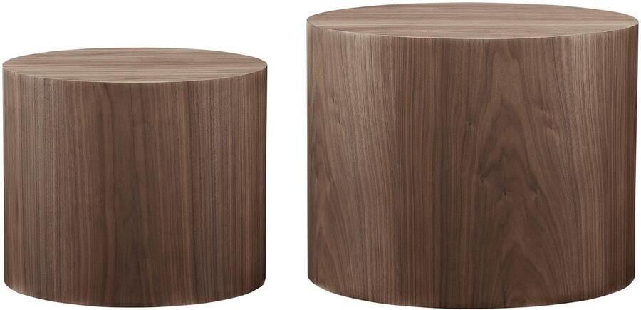 SalesFever Salontafel Couchtisch: Stilvoller Mittelpunkt met houtfineer (2 stuks) - Foto 3