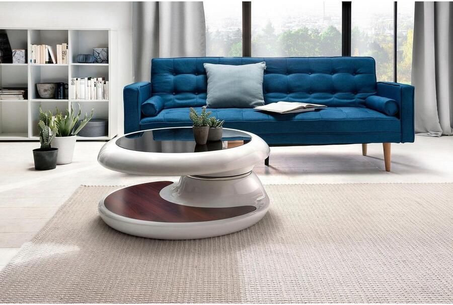 SalesFever Salontafel Couchtisch: Trendiges Wohnzimmer-Highlight Tafelblad 360° draaibaar - Foto 4