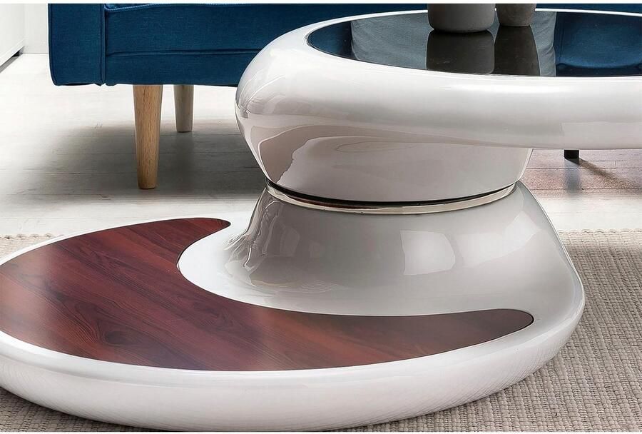 SalesFever Salontafel Couchtisch: Trendiges Wohnzimmer-Highlight Tafelblad 360° draaibaar - Foto 3