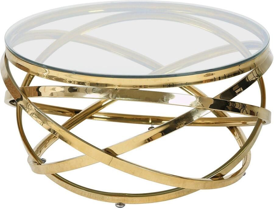 SalesFever Salontafel Design-Couchtisch für stilvolles Wohnen Frame gemaakt van roestvrij edelstaal