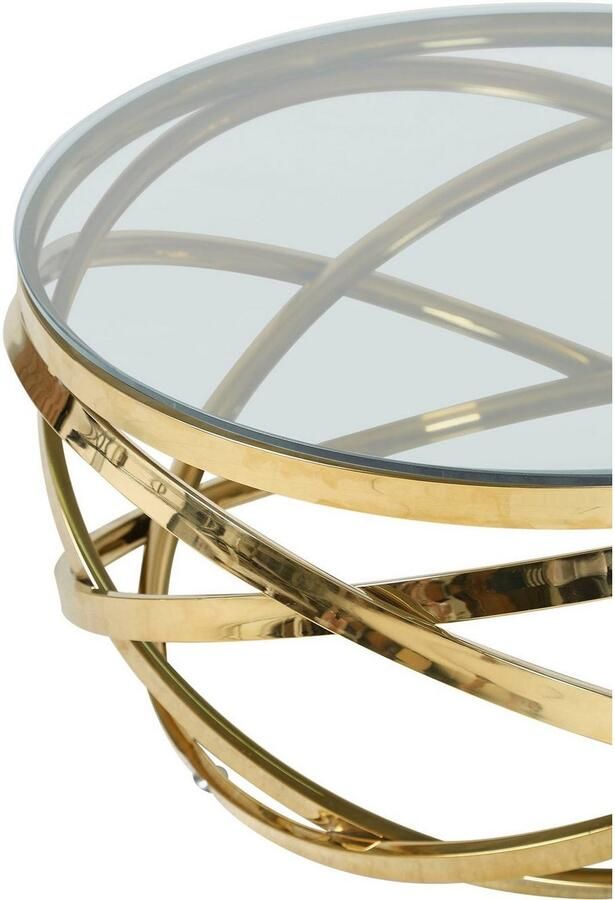 SalesFever Salontafel Design-Couchtisch für stilvolles Wohnen Frame gemaakt van roestvrij edelstaal - Foto 2