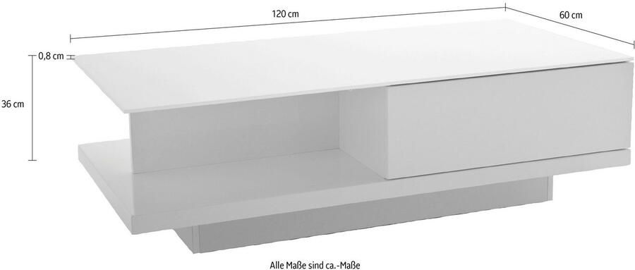 SalesFever Salontafel In minimalistische stijl met tafelblad van gehard kristalglas - Foto 3