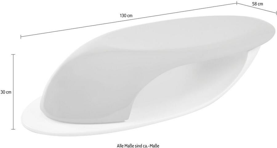 SalesFever Salontafel Lignano Couchtisch stilvoller Mittelpunkt tweekleurig gelakt design salontafel van fiberglas - Foto 2