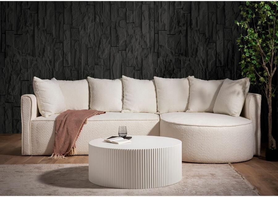 SalesFever Salontafel New Orleans Stilvoller Couchtisch met doorlopende groefstructuur (1 stuk)