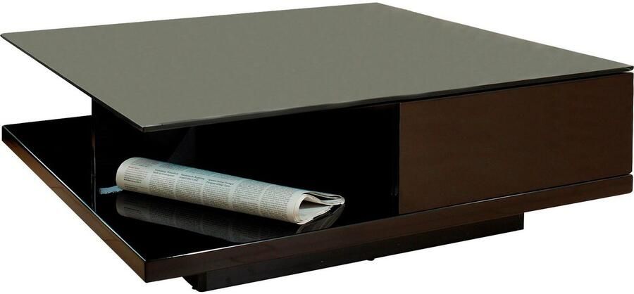 Huisenthuis.nl Salontafel Sabrosa Hoogglans Zwart MDF Rechthoek 100x100cm Hoogte 36 cm - Foto 5