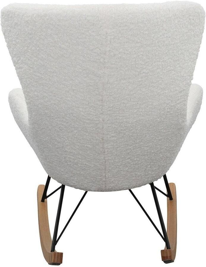 SalesFever Schommelstoel Entspannender Schaukelsessel met bekleding in imitatiebont look - Foto 5