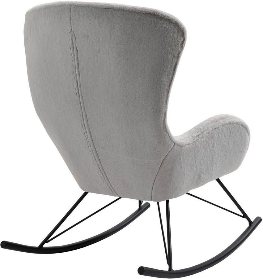SalesFever Schommelstoel Komfortabel entspannen in lammy-look