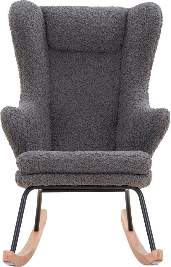 SalesFever Schommelstoel Komfortabler Schaukelsessel zum Entspannen Bekleding in imitatiebont-look - Foto 6