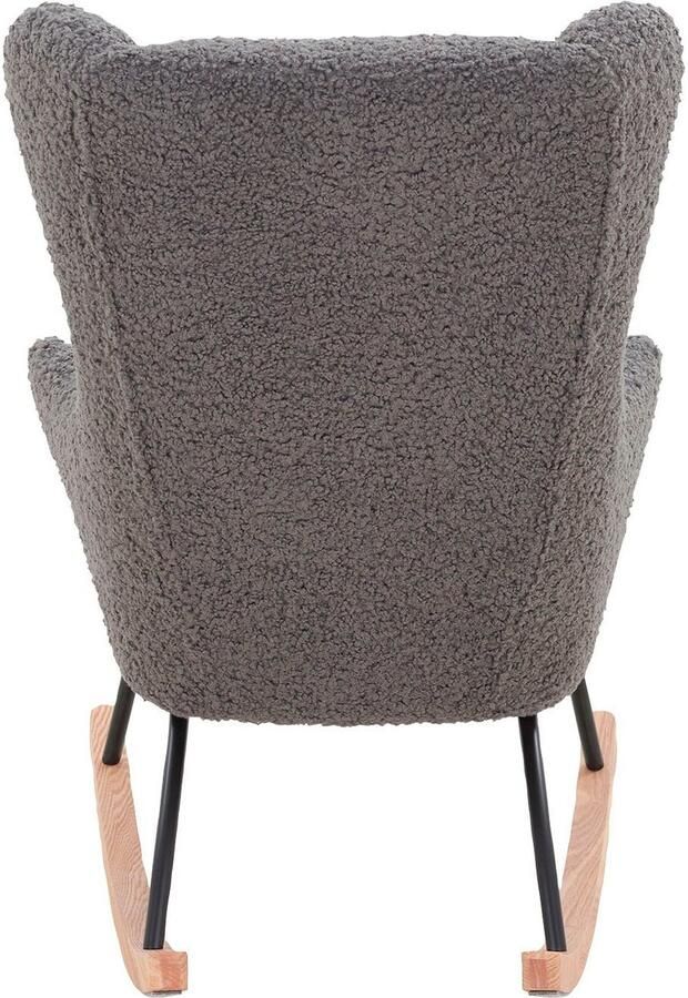 SalesFever Schommelstoel Komfortabler Schaukelsessel zum Entspannen Bekleding in imitatiebont-look - Foto 5