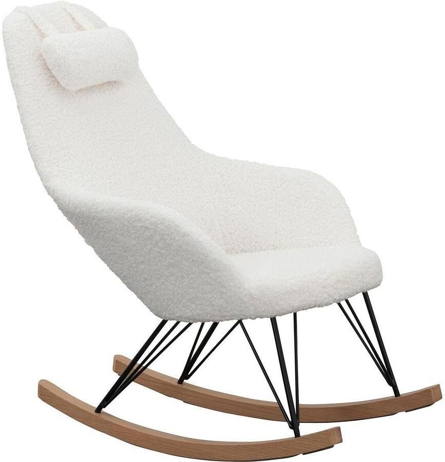 SalesFever Schommelstoel Komfortabler Schaukelsessel zum Entspannen met bekleding in imitatiebont-look - Foto 2