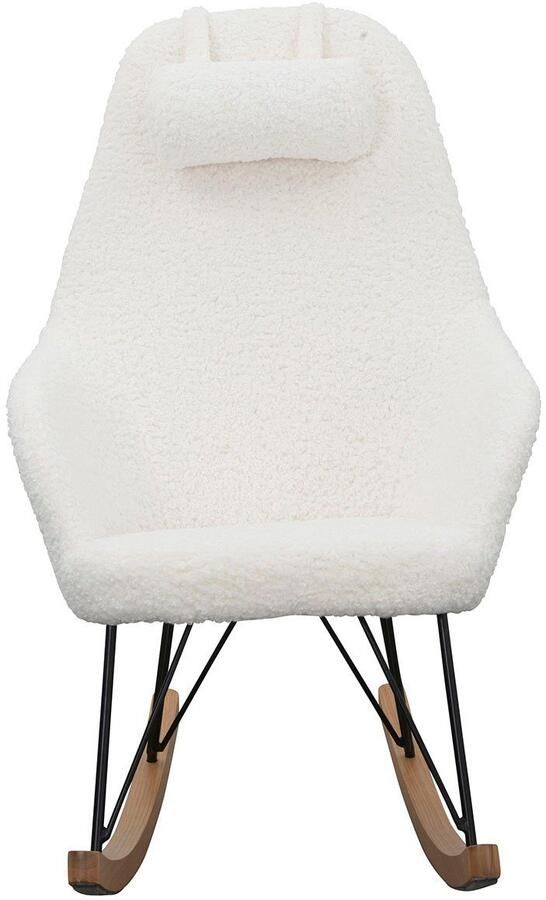 SalesFever Schommelstoel Komfortabler Schaukelsessel zum Entspannen met bekleding in imitatiebont-look - Foto 7