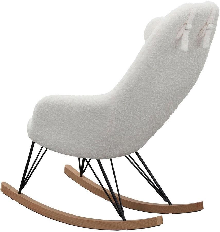 SalesFever Schommelstoel Comfortabele schommelstoel om te ontspannen Exclusieve bekleding in edele teddybont-look - Foto 4