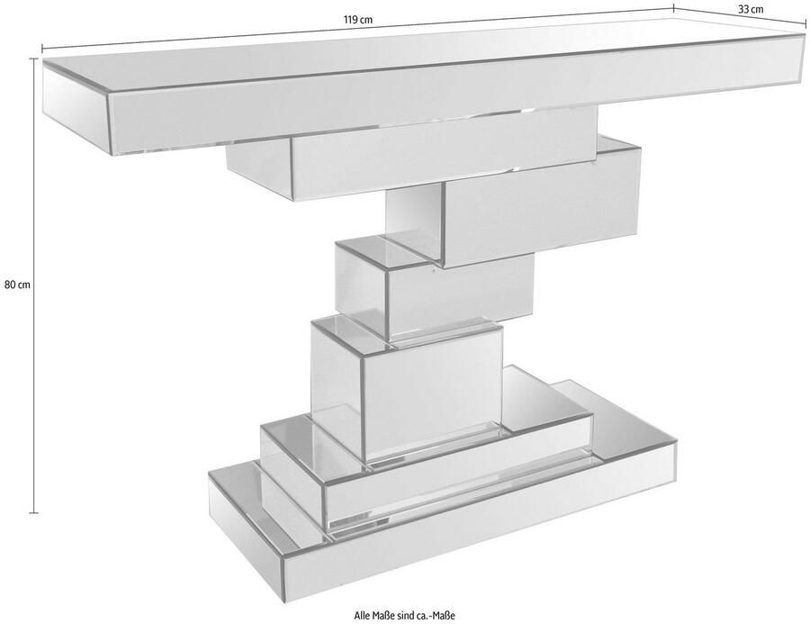 SalesFever Sidetable Exklusiver Design-Konsolentisch spiegelend