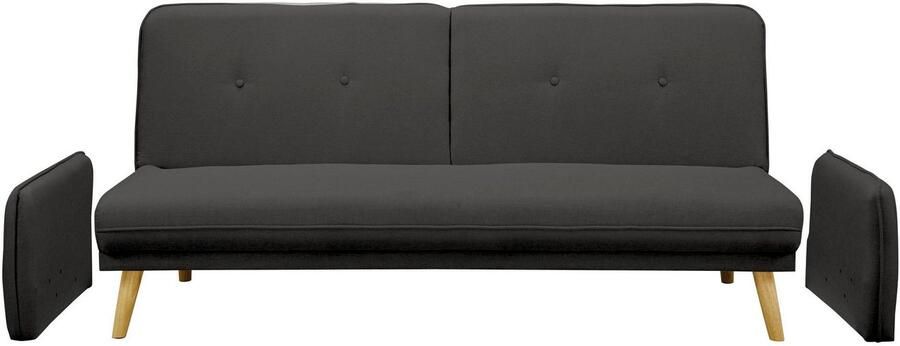 SalesFever Slaapbank Komfortables Linköping Schlafsofa met knoopbevestiging op de rug en slaapfunctie breedte 188 cm - Foto 8